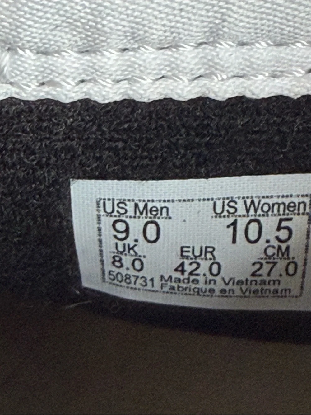 Vans Sk8-Hi high-top shoes black and white unisex sneakers size M9 W10.5
